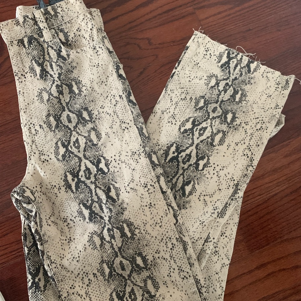 XARA size 2 snakeskin jeans